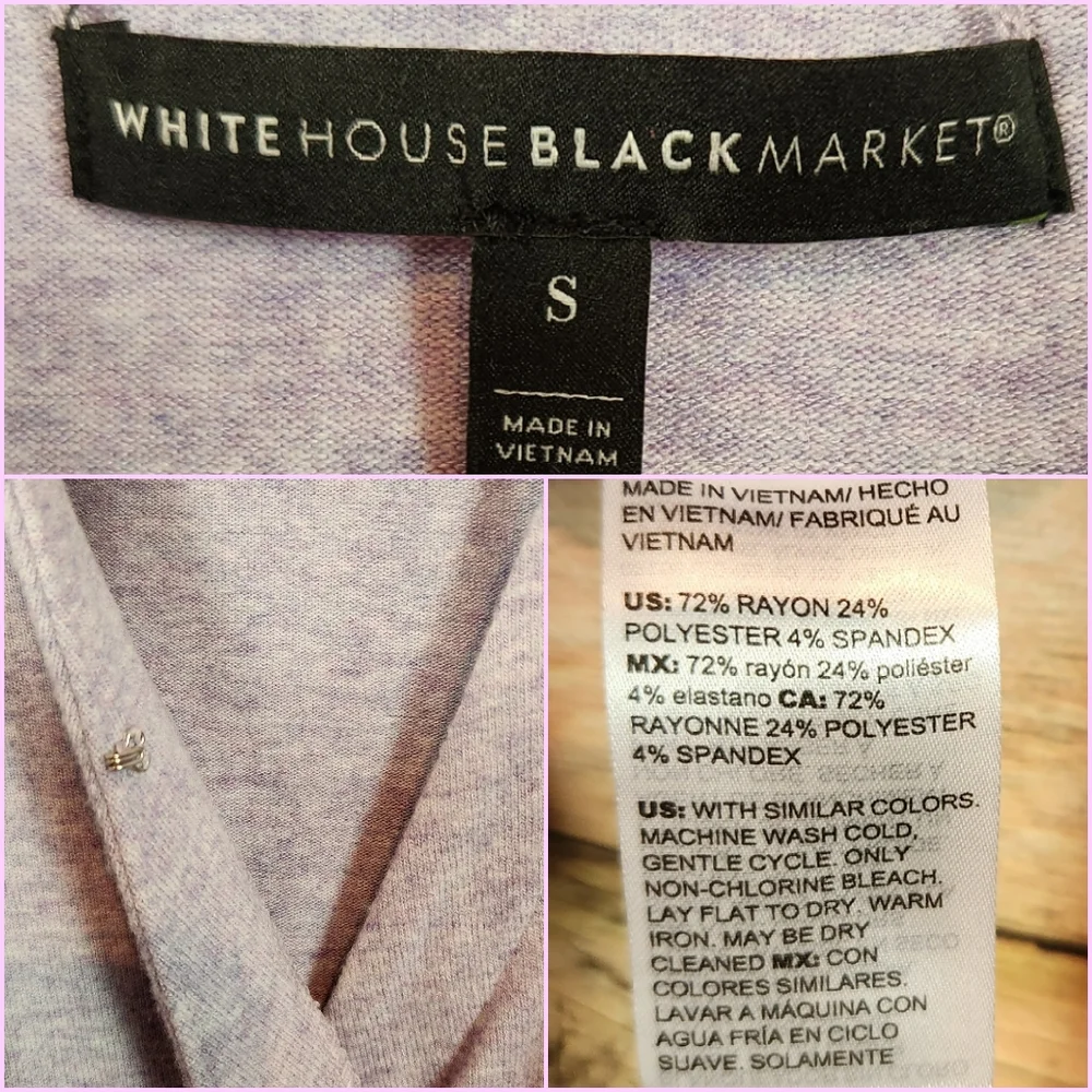 WHBM Knit Surplice Top - Picture 3 of 4